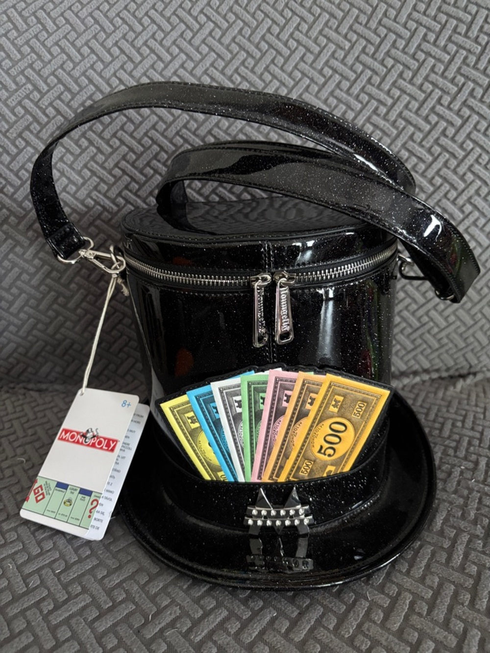 Loungefly: Hasbro Monopoly Top Hat Crossbody Bag NWT